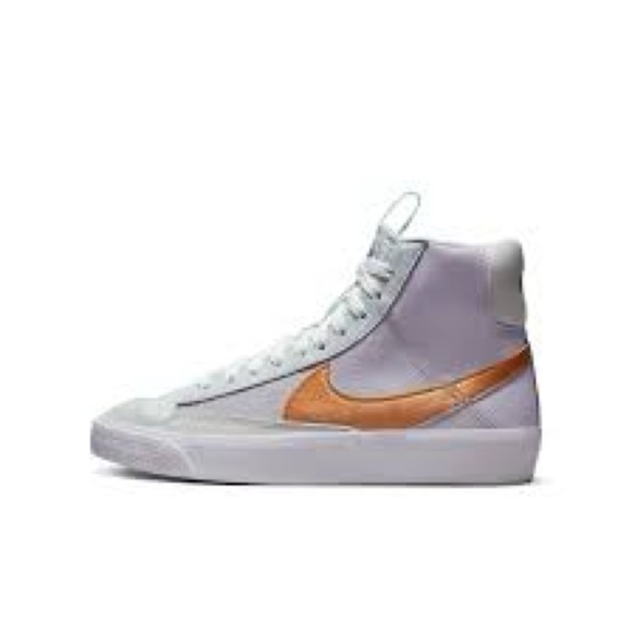 NIKE BLAZER MID 77 GRADE SCHOOL BARELY GRAPE COOPER METALLIC YOUTH - Picture 10 of 10